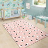 Seagull Pink Pattern Print Floor Mat-grizzshop