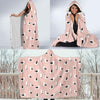 Seagull Pink Pattern Print Hooded Blanket-grizzshop