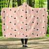 Seagull Pink Pattern Print Hooded Blanket-grizzshop