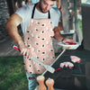 Seagull Pink Pattern Print Men's Apron-grizzshop