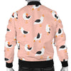 Seagull Pink Pattern Print Men's Bomber Jacket-grizzshop