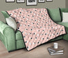 Seagull Pink Pattern Print Quilt-grizzshop