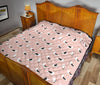 Seagull Pink Pattern Print Quilt-grizzshop