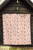 Seagull Pink Pattern Print Quilt-grizzshop