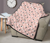 Seagull Pink Pattern Print Quilt-grizzshop