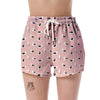 Seagull Pink Pattern Print Women's Shorts-grizzshop