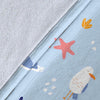 Seagull Print Pattern Blanket-grizzshop