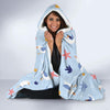 Seagull Print Pattern Hooded Blanket-grizzshop