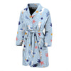 Seagull Print Pattern Men Long Robe-grizzshop