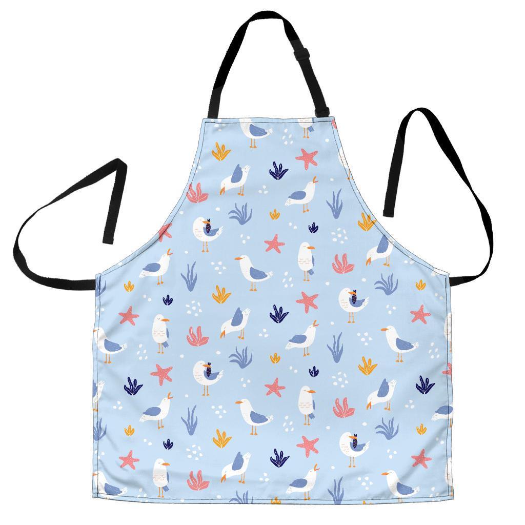 Seagull Print Pattern Men's Apron-grizzshop