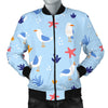 Seagull Print Pattern Men's Bomber Jacket-grizzshop