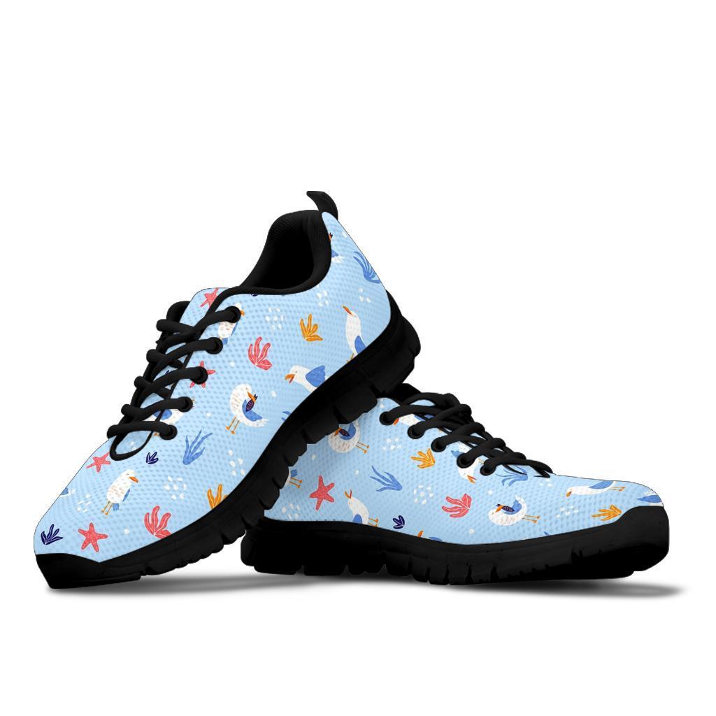 Seagull Print Pattern Sneaker Shoes For Men Women-grizzshop