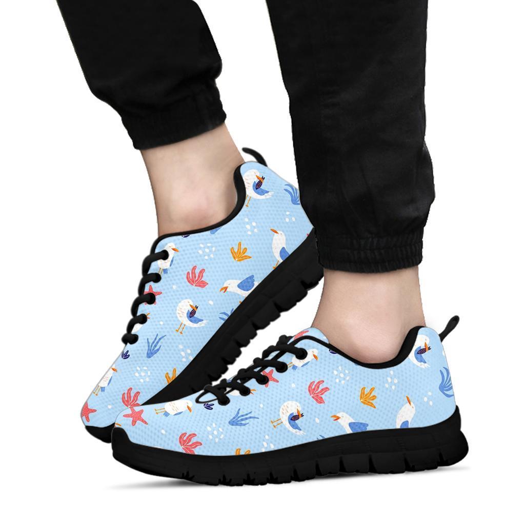 Seagull Print Pattern Sneaker Shoes For Men Women-grizzshop