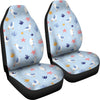 Seagull Print Pattern Universal Fit Car Seat Covers-grizzshop