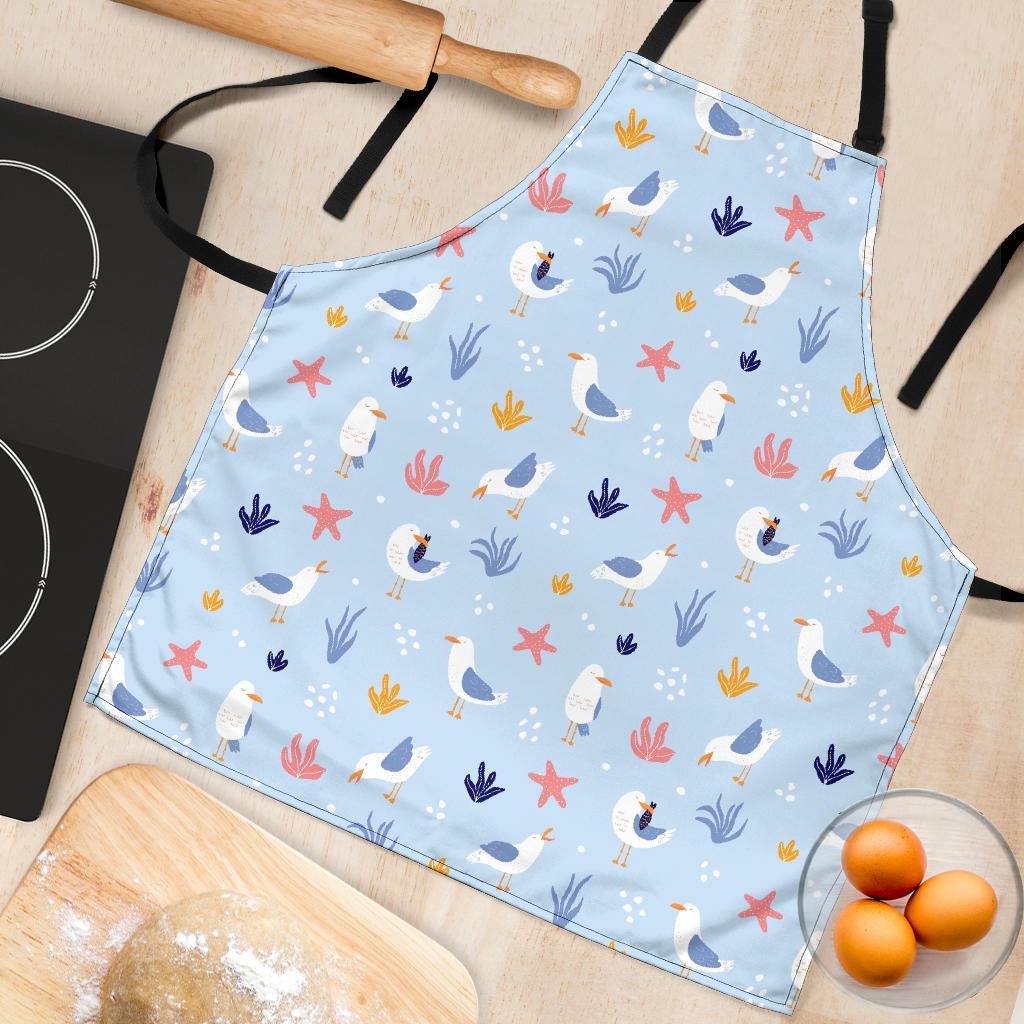 Seagull Print Pattern Women's Apron-grizzshop