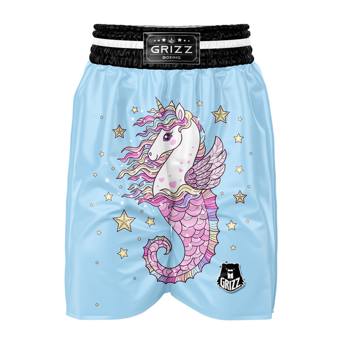 Seahorse Colorful Print Boxing Shorts-grizzshop