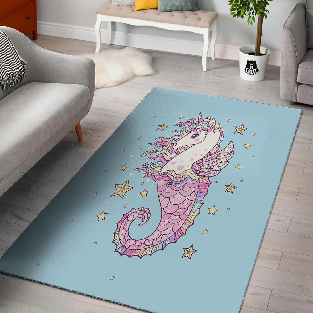Seahorse Colorful Print Floor Mat-grizzshop