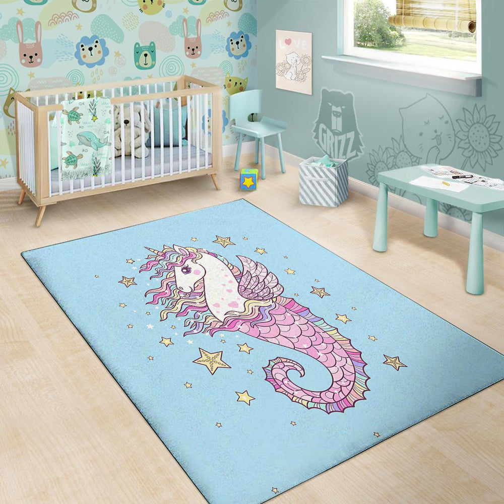 Seahorse Colorful Print Floor Mat-grizzshop