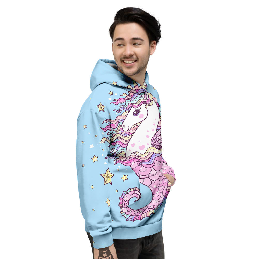 Seahorse Colorful Print Men's Hoodie-grizzshop