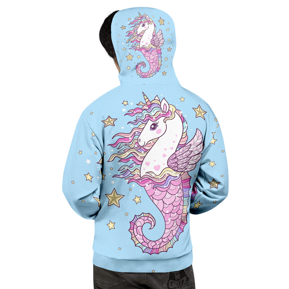 Seahorse Colorful Print Men's Hoodie-grizzshop
