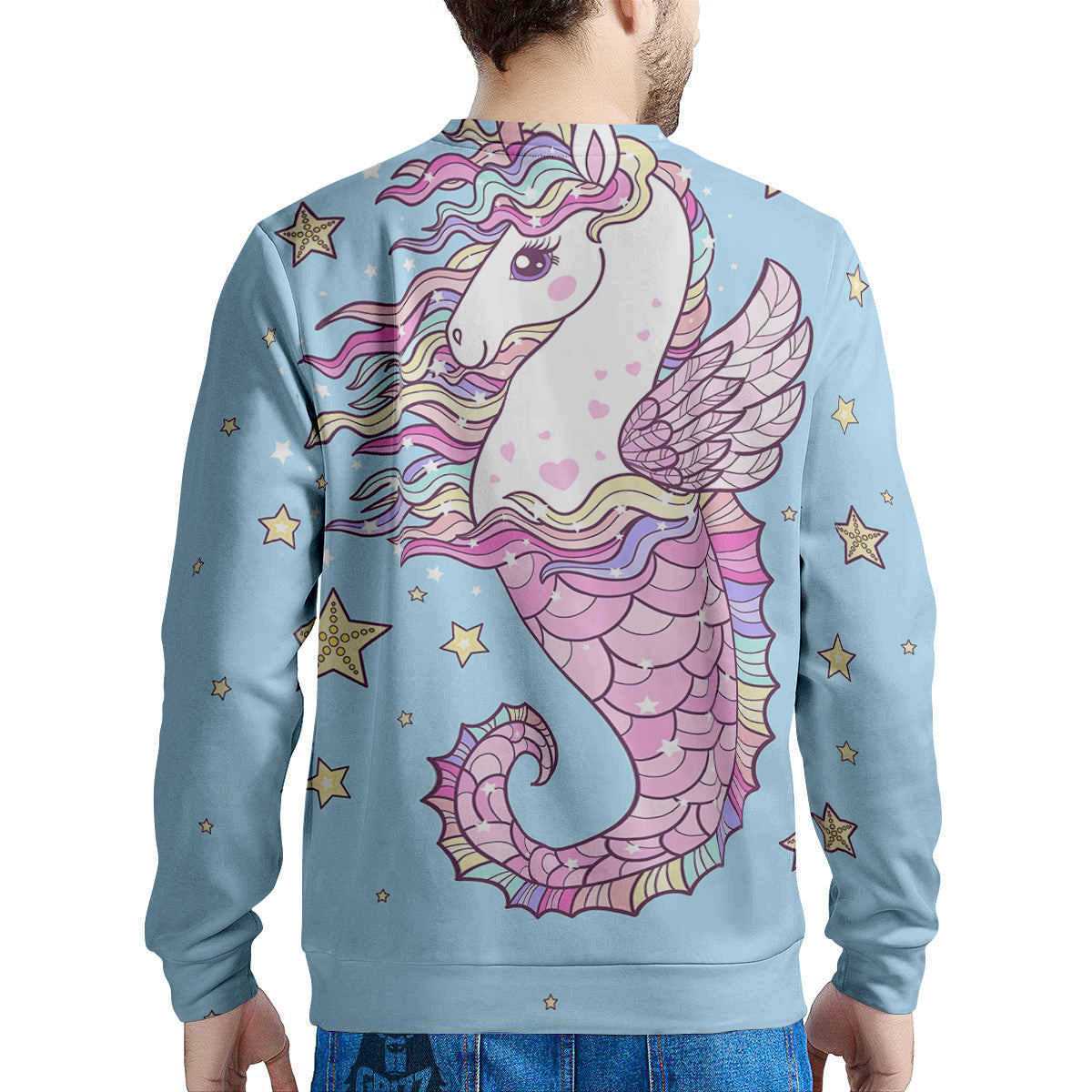 Seahorse Colorful Print Men's Sweatshirt-grizzshop