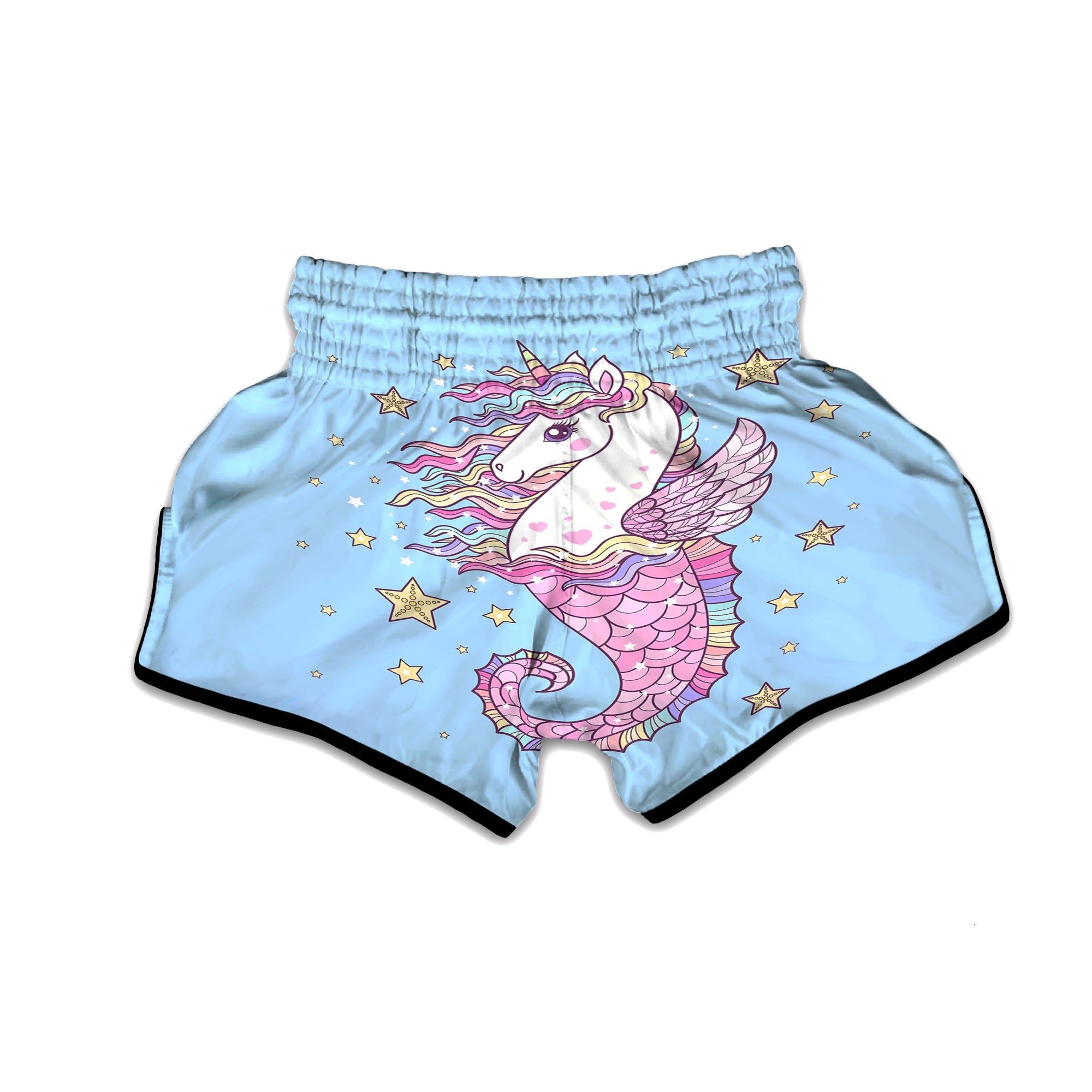 Seahorse Colorful Print Muay Thai Boxing Shorts-grizzshop