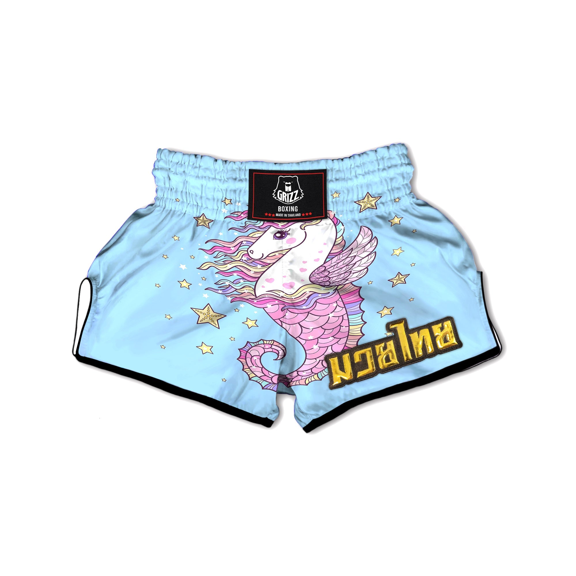 Seahorse Colorful Print Muay Thai Boxing Shorts-grizzshop