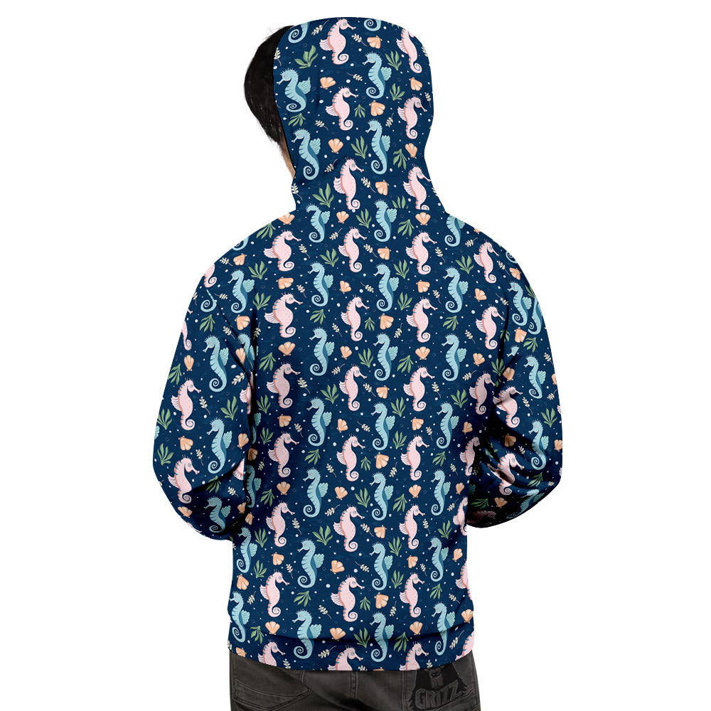Seahorse Colorful Print Pattern Men's Hoodie-grizzshop