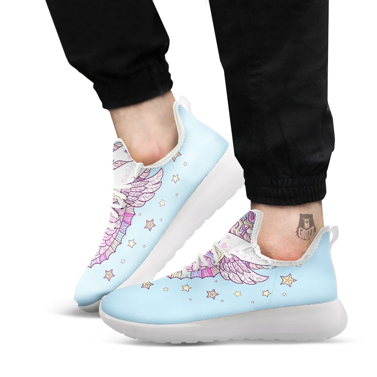 Seahorse Colorful Print White Athletic Shoes-grizzshop