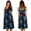 Seahorse Navy Pattern Print Dress-grizzshop