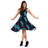 Seahorse Navy Pattern Print Dress-grizzshop