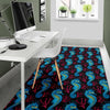 Seahorse Navy Pattern Print Floor Mat-grizzshop