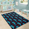 Seahorse Navy Pattern Print Floor Mat-grizzshop