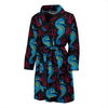 Seahorse Navy Pattern Print Men Long Robe-grizzshop