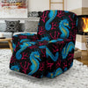 Seahorse Navy Pattern Print Recliner Cover-grizzshop