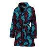 Load image into Gallery viewer, Seahorse Navy Pattern Print Women Long Robe-grizzshop