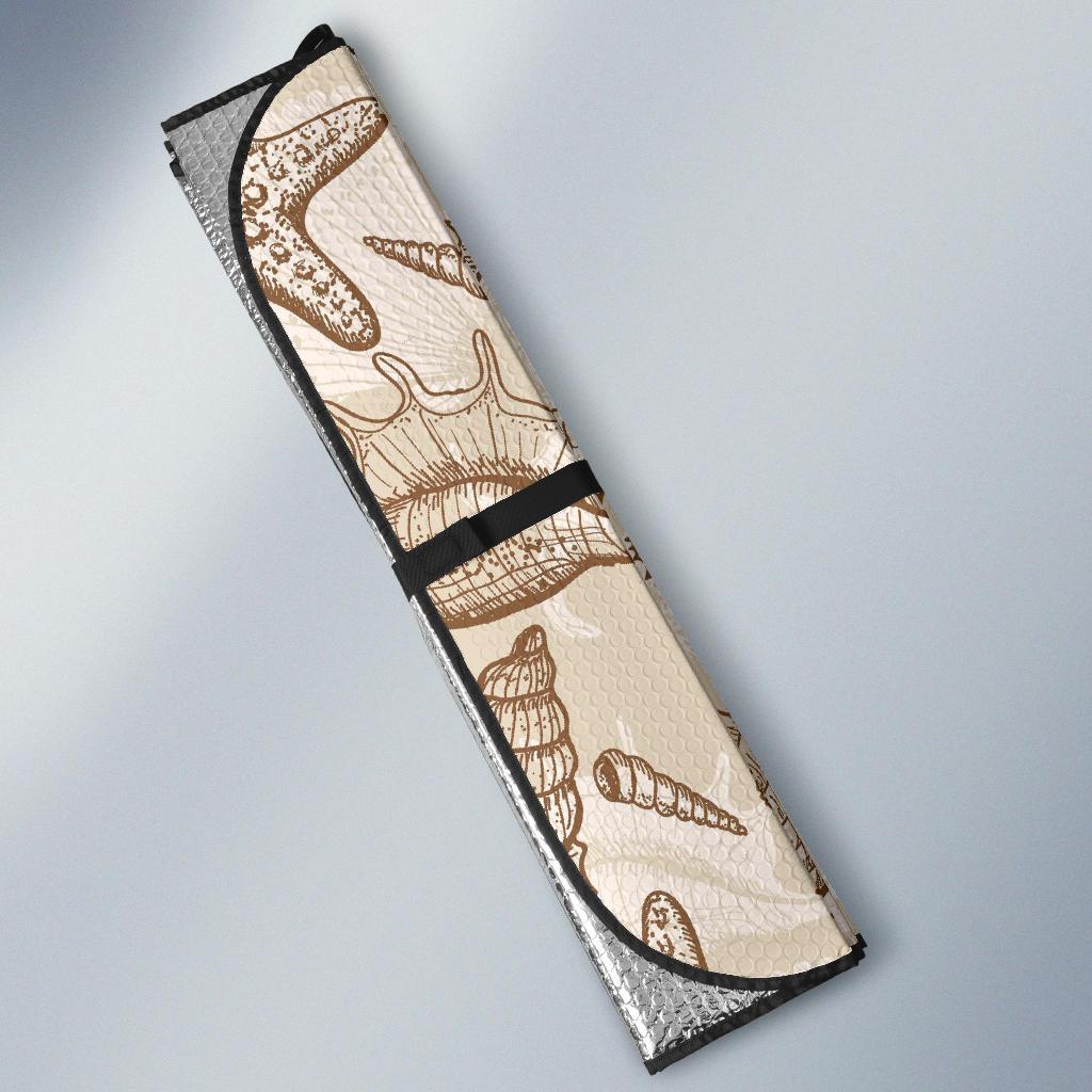 Seahorse Pattern Print Car Sun Shade-grizzshop