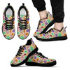 Seahorse Print Pattern Black Sneaker Shoes For Men Women-grizzshop