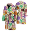 Seahorse Print Pattern Men Long Robe-grizzshop