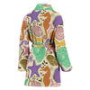 Seahorse Print Pattern Pattern Print Women Long Robe-grizzshop