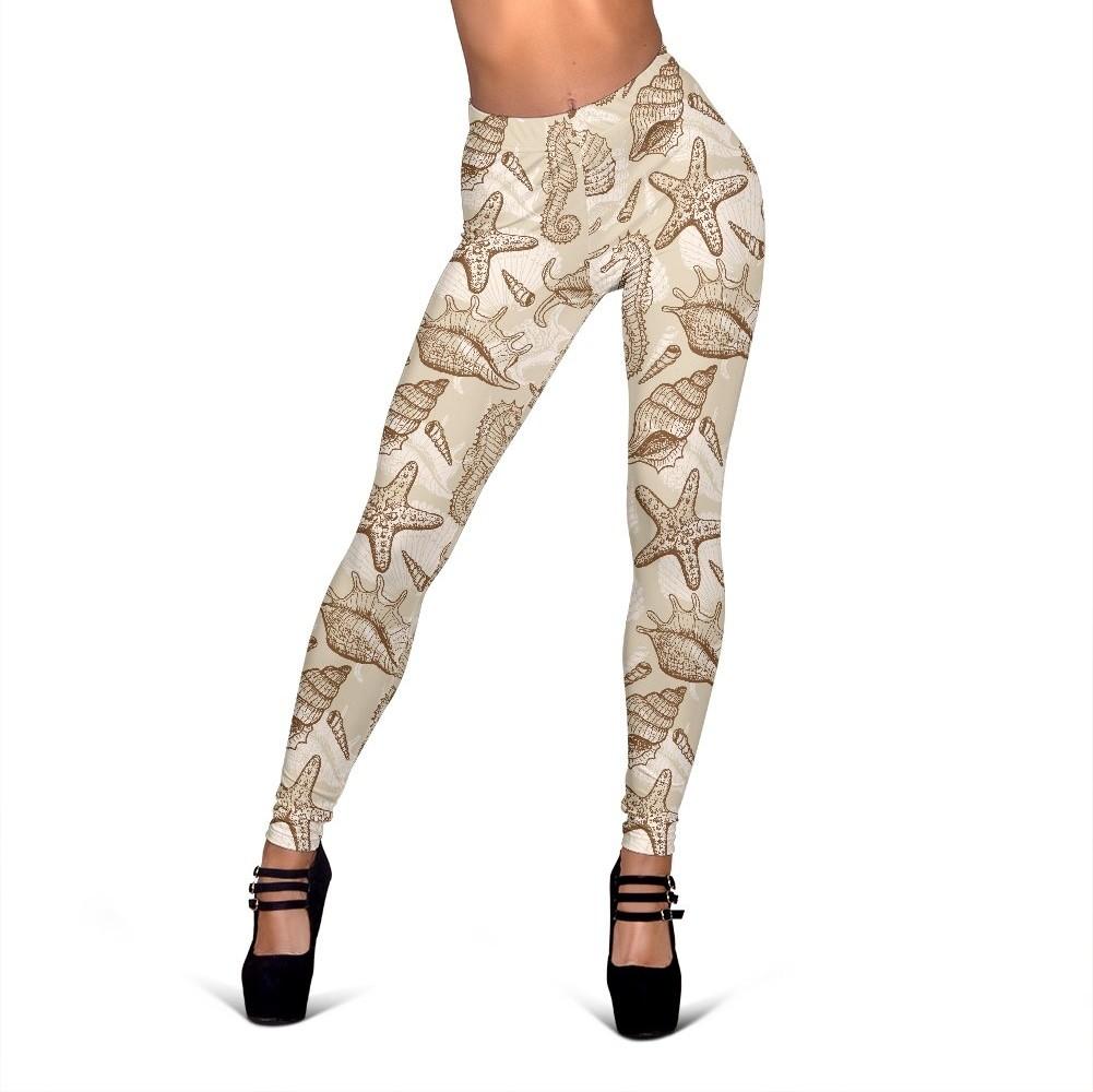 Seahorse Print Pattern Women Leggings-grizzshop