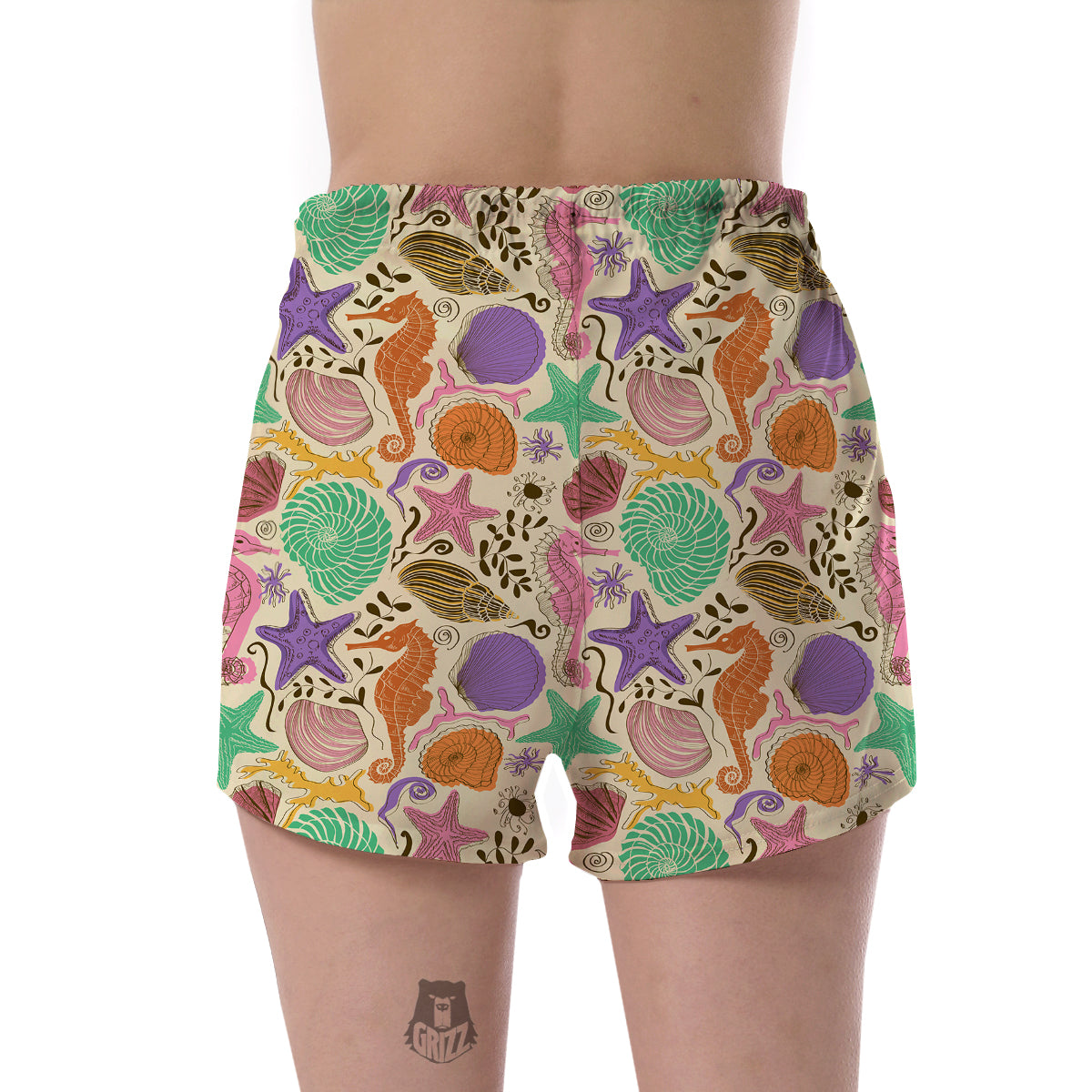 Seahorse Print Pattern Women's Shorts-grizzshop