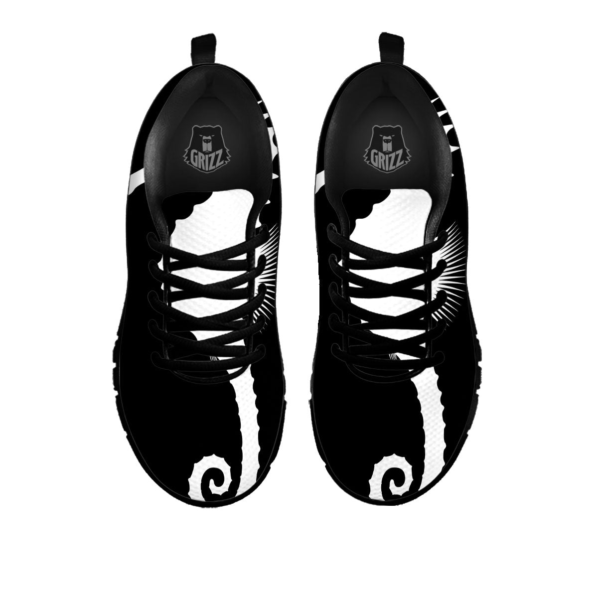 Seahorse White And Black Print Black Sneaker-grizzshop