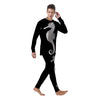 Seahorse White And Black Print Men's Pajamas-grizzshop