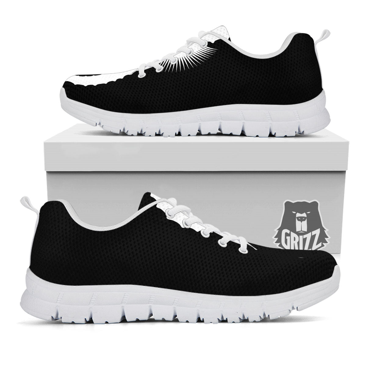 Seahorse White And Black Print White Sneaker-grizzshop
