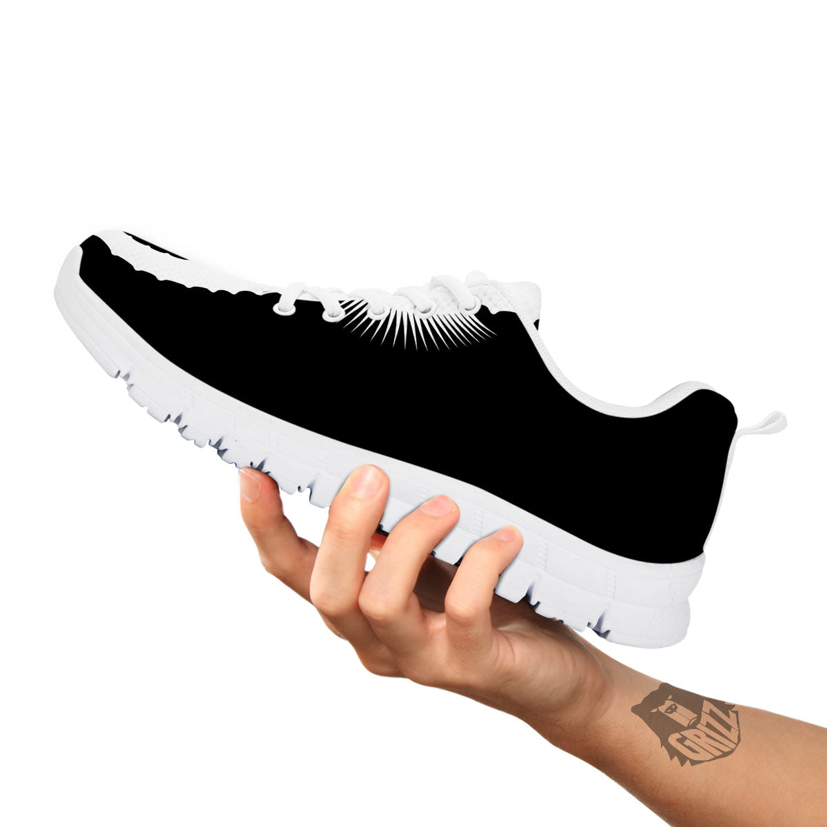 Seahorse White And Black Print White Sneaker-grizzshop