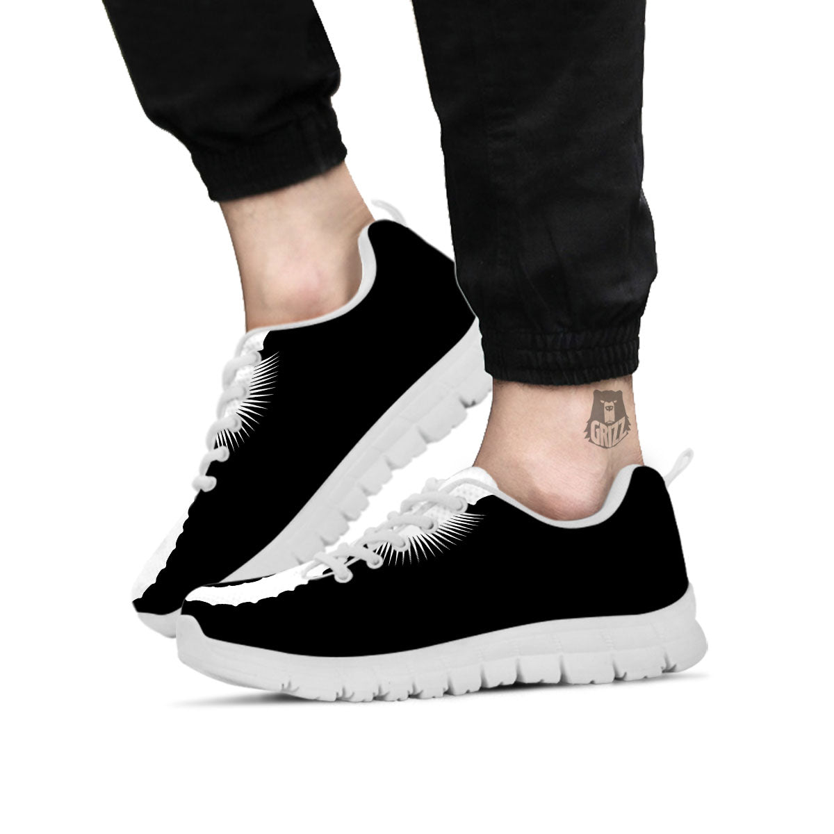 Seahorse White And Black Print White Sneaker-grizzshop