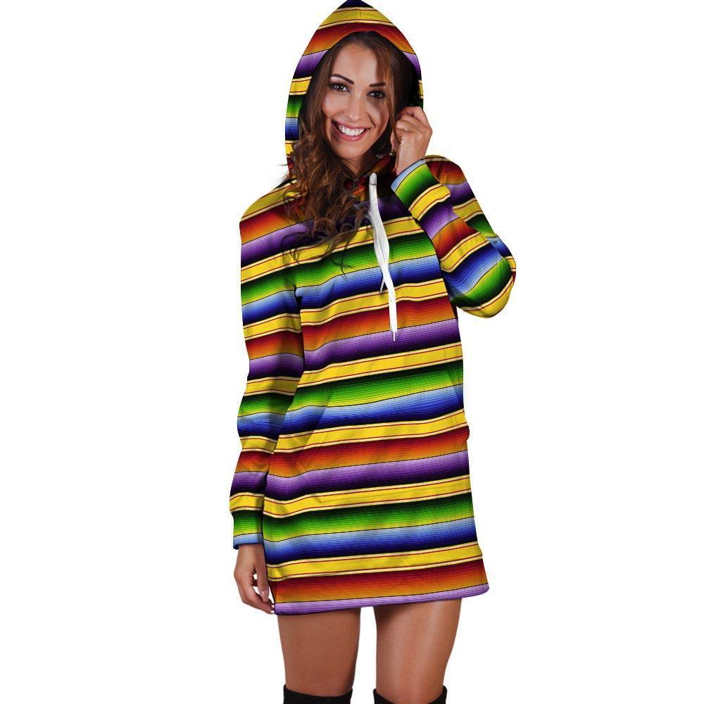 Serape Baja Hoodie Dress-grizzshop