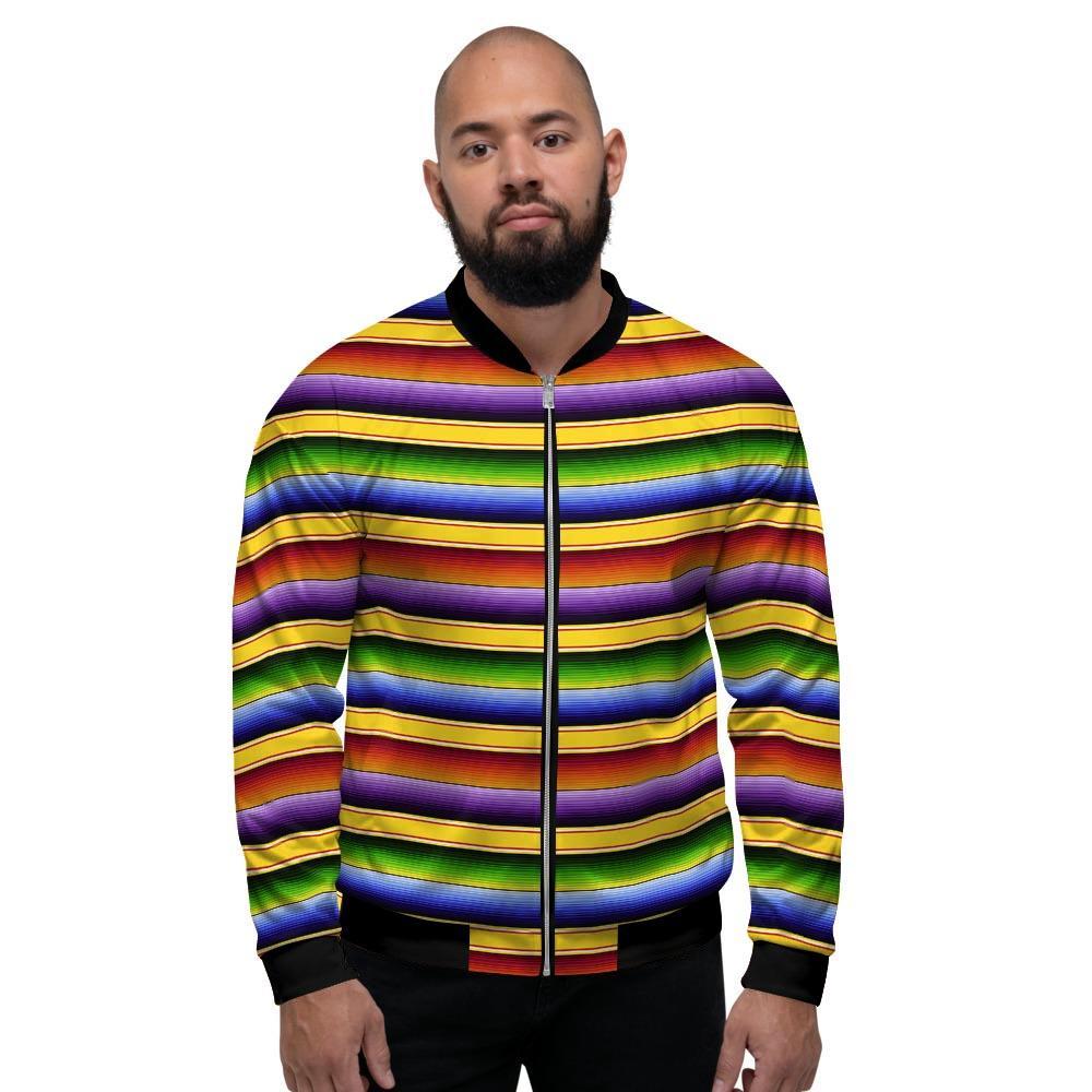 Serape Baja Men's Bomber Jacket-grizzshop