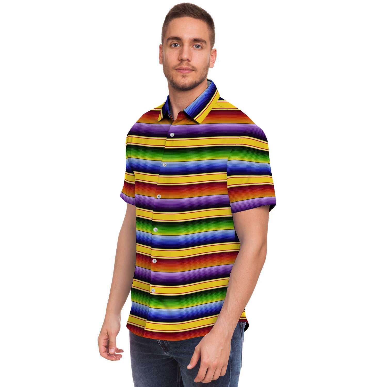 Serape Baja Men's Short Sleeve Shirt-grizzshop